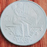 824 San Marino 500 Lire 1985 Johann Sebastian Bach 182 UNC argint