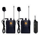 Cumpara ieftin Set Microfoane Lavalieră Wireless Profesionale cu Receptor &ndash; 2 Transmițătoare +