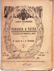 AS - LUDWIG ANZENGRUBER - PORUNCA A PATRA foto