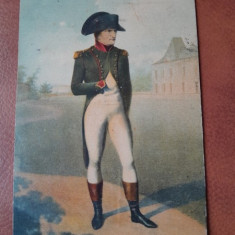 Napoleon Bomaparte, reproducere dupa o lucrare de la Veraiiles, tip carte postala