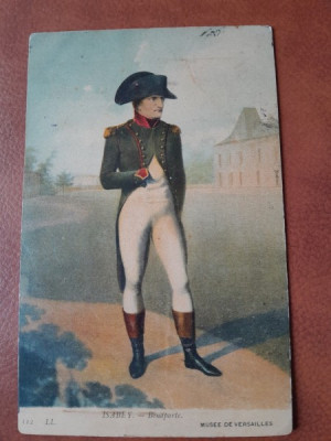 Napoleon Bomaparte, reproducere dupa o lucrare de la Veraiiles, tip carte postala foto