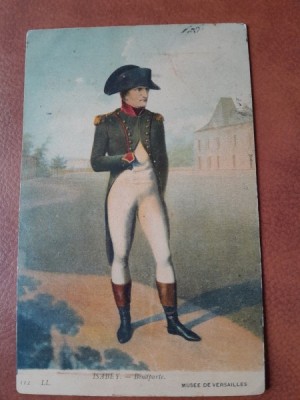 Napoleon Bomaparte, reproducere dupa o lucrare de la Veraiiles, tip carte postala foto