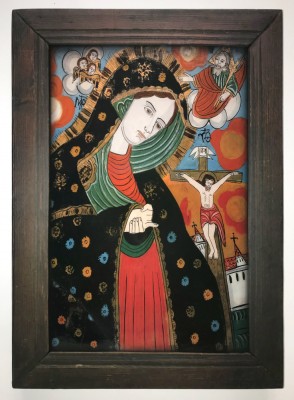 Planse cu Icoane romanesti pe sticla, Romanian Icons on glass, Dorel Zaica, 2014 foto