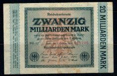 Germania 1923 - 20 miliarde marci, circulata foto
