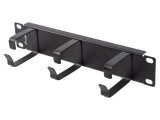 Organizator cabluri 1U negru - Accesoriu pentru carcase 19 inch