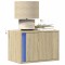 vidaXL Noptiere montate pe perete cu lumini LED, 2 buc., stejar sonoma 852094