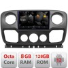 Navigatie Opel Movano, Renault Master 2010-2021Android Octa Core Qualcomm 2K Qled 8+128 DTS DSP 360 4G Optical CarStore Technology