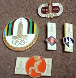 Lot 5 insigne Sportive - OLIMPIADA de la MOSCOVA 1980