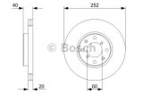 Disc frana OPEL AGILA (B) (H08) (2008 - 2016) BOSCH 0 986 479 B98