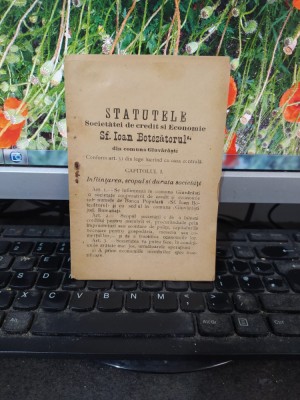 Statutele Societăței de credit și economie Sf. Ioan Botezătorul din comuna Giuvărăști, jud Romanați, azi &amp;icirc;n județul Olt, c. 1910 013 foto