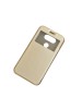 Husă Tip Carte LG G6, Auriu, Cu Fereastră, Suport Stand, Decupaje Precise, Negru, Alt material, Husa