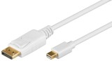 Cablu mini DisplayPort mDP tata la DP tata 1m alb Goobay 52858