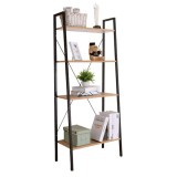 Cumpara ieftin Raft 4 polite din mdf stejar si metal negru Thea 60x35x149 cm