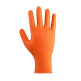 Manusi protectie unica folosinta, pentru menaj, Sentino Orange, nitril, portocaliu, marimea L, set 50 bucati