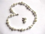set colier si cercei cu perle sticla 34854