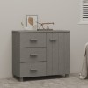 Gossi servanta &bdquo;hamar&rdquo;, gri deschis, 90x40x80 cm, lemn masiv de pin
