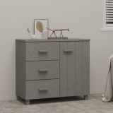 Servantă &bdquo;HAMAR&rdquo;, gri deschis, 90x40x80 cm, lemn masiv de pin