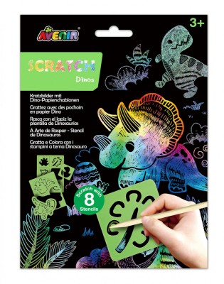 Set de razuit cu sabloane -Dinozauri foto
