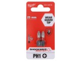 Capăt şurubelniţă Phillips PH1 cu impact Milwaukee 2 bucăți
