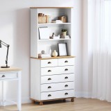 Bufet vidaXL &ldquo;ASKIM&rdquo; alb 91x40x199.5 cm lemn masiv de pin