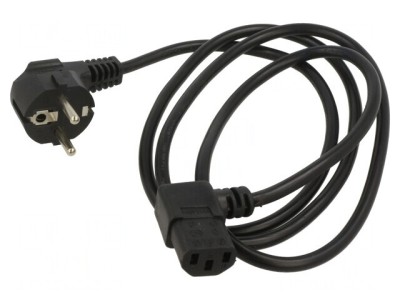 Cablu Alimentare 3x1mm2 ștecher unghiular la IEC C13 90&amp;deg; foto