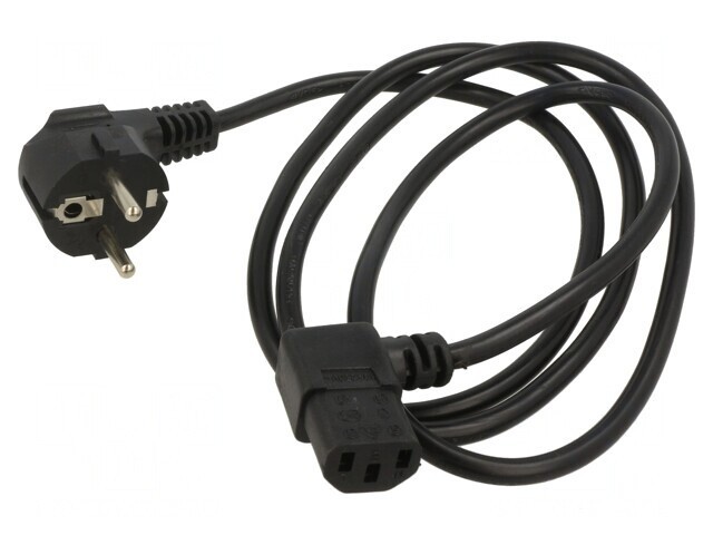 Cablu Alimentare 3x1mm2 ștecher unghiular la IEC C13 90&deg;