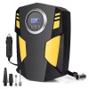 Compresor auto digital 3 in 1, lumina LED, DC 12V, 120W, 35L min, Cablu de alimentare 3m, Oprire automata, Negru Galben, Oem