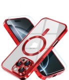 Huse silicon cu incarcare wireless compatibila cu Iphone 16 Pro Max Rosu, Albastru, Carcasa