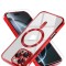 Huse silicon cu incarcare wireless compatibila cu Iphone 16 Pro Max Rosu