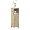 VidaXL Dulap de baie, stejar sonoma, 30x30x100 cm, lemn prelucrat