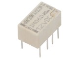 Releu electromagnetic DPDT 12VDC 5A 0,5A/125VAC THT