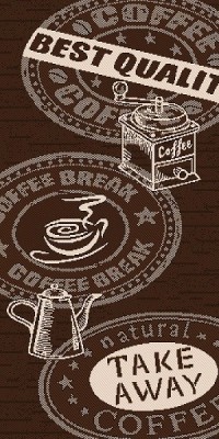 Covor Bucatarie Tip Iuta, Model Flex 1905-91, Marime 75 x 200 cm, Maro, Antiderapant, Antialergic, Polipropilena, Living, Dormitor, Sufragerie, Birou foto