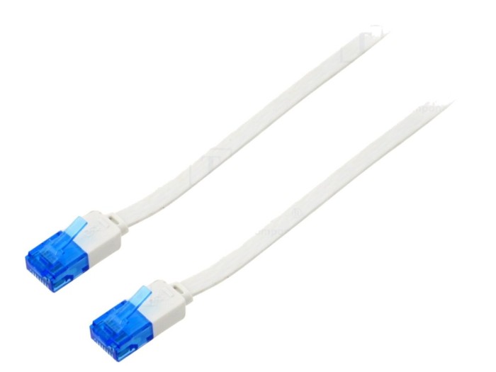 Patch Cord Cat6a U/UTP Alb 2m PVC