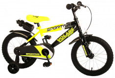 Bicicleta pentru baieti Volare Sportivo, 16 inch, culoare Negru/Galben neon, fraPB Cod:2064 foto