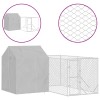 Padoc exterior cu acoperis argintiu 4x4x2,5 m otel galvanizat