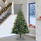 vidaXL Brad de Crăciun artificial cu ramuri articulare 300 LEDs 240 cm 3396016