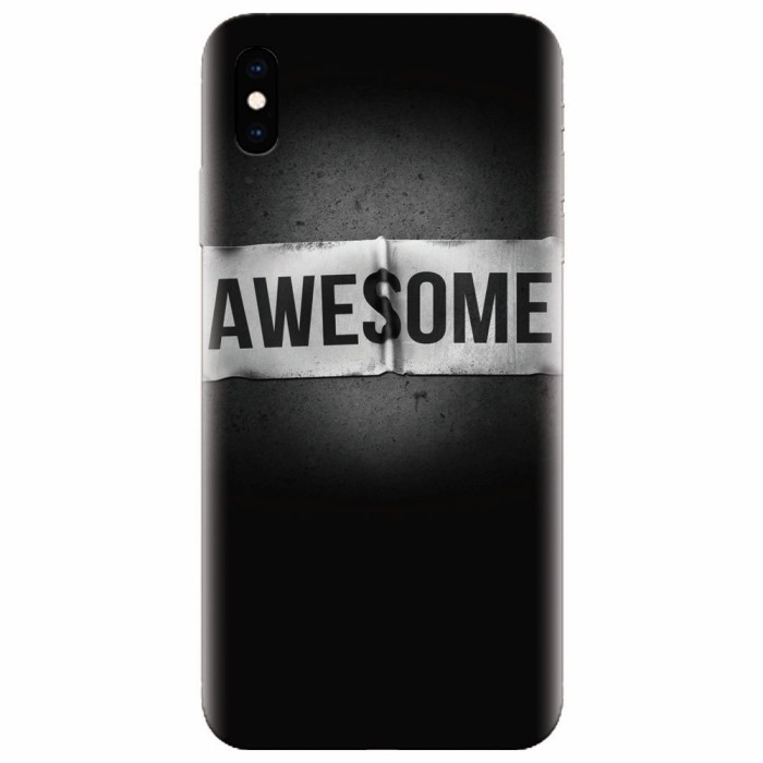 Husa silicon pentru Apple Iphone XS Max, Awesome Label Dark