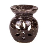 Suport ceramic pentru ulei parfumat, 6.5x8 cm, Maro, ATU-087249, Oem