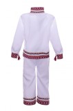 Costum Popular pentru baieti 2 piese, alb 11 ani 146