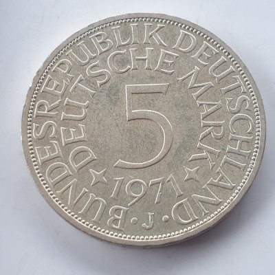 Germania 5 marci / mark 1971 J argint foto