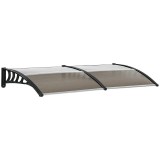 Copertina Policarbonat Aluminiu Maro 200x96x27 cm | Marchiza Protectie UV Impermeabila