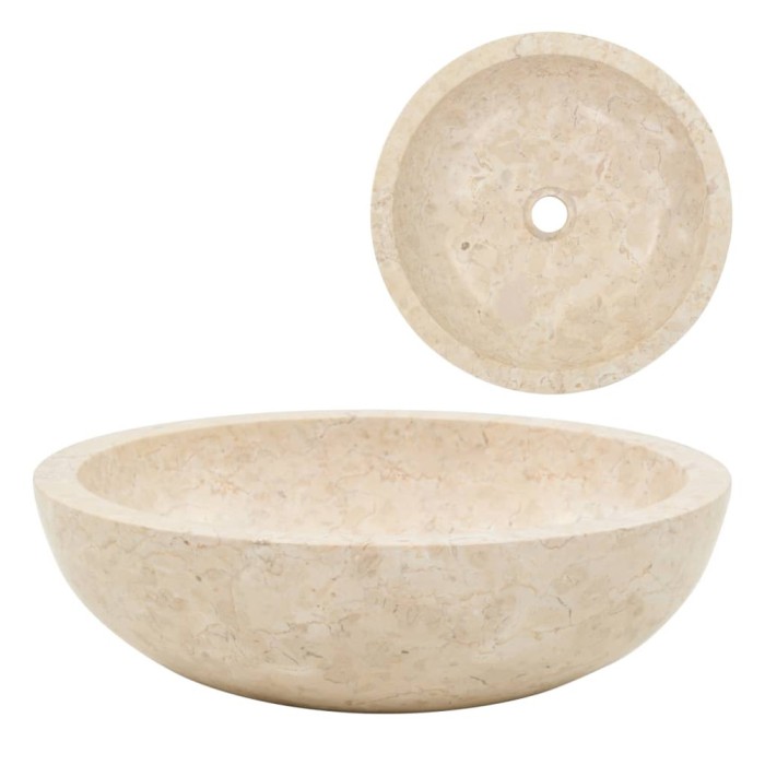 Gossi chiuveta, crem, 40 x 12 cm, marmura