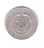 Moneda Guineea 50 francs/franci 1969, stare buna, curata