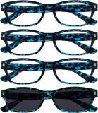 Set de 4 perechi de ochelari de vedere Opulize, albastru/negru, marimea +1.5