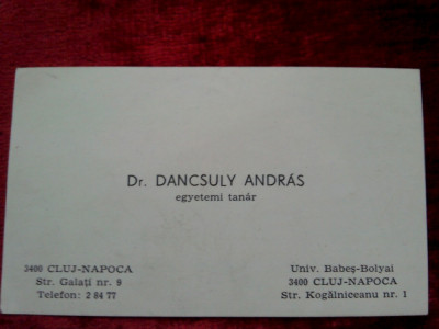 Carte de vizita Dancsuly Andras foto