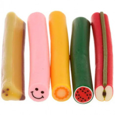 Bețe decorative Fimo Nail Art, 5buc - Fructe și Smiley