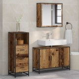 vidaXL Set de mobilier pentru baie 3 pcs Lemn Vechi Lemn compozit 3402456