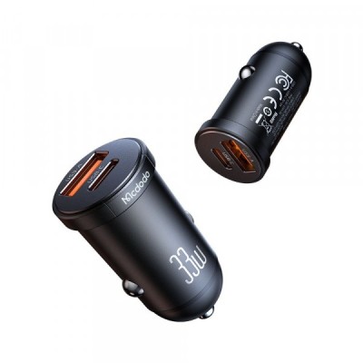Incarcator Auto McDodo CC-2320 Cool, 33W, 3A, 1 x USB-A - 1 x USB-C, Negru foto