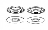 Sistem Fixare Covorase Auto VW Rotund Mic Bej - Cleme/Capse Presuri Volkswagen Pre-2007 (4 Buc)