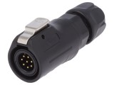 Mufă Circulară 12mm 8-Pin Aurită 3A